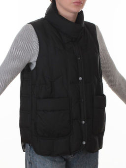 H24-326 BLACK Жилет утепленный женский (утиный пух) - Fashion фото 2