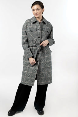 Пальто женское демисезонное (пояс) - El podio фото 2