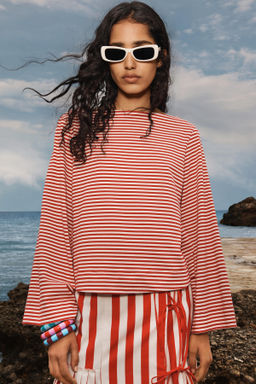 LIMITED EDITION STRIPED T-SHIRT - Zara фото 7