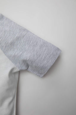 Футболка из двух предметов с короткими рукавами и принтом скейтборда для маленьких мальчиков - Defacto фото 3