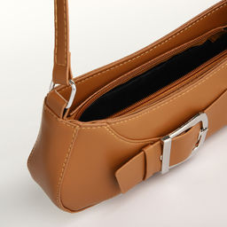 Сумка женская багет на молнии, цвет рыжий - Simaland фото 5