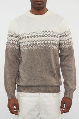 TRENDYOL MAN Antrasit Slim Fit Yunlu Bisiklet Yaka Panel Jakarl? Triko Kazak TMNAW21KZ0738 - Trendyolmilla фото 28