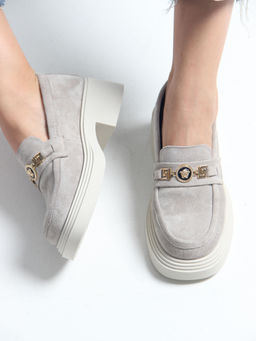 Лоферы туфли EDART 173.1453 be. каменный замша фото 19