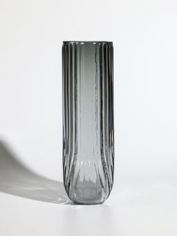 Ваза «Айрис», 23.5×17×7 см, стекло, серая