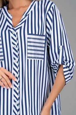 Рубашка Кристэль (полоска/стразы) - Эльза фото 5