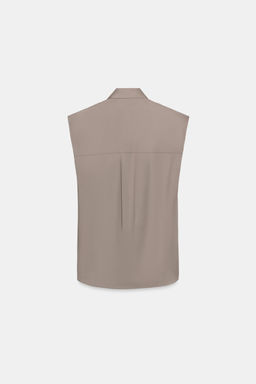 CAMISA RAYAS LAZADAS ZW COLLECTION / Gris - Zara фото 8