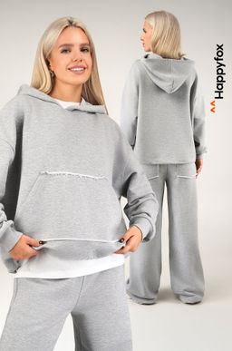 Женский костюм оверсайз из футера Happyfox