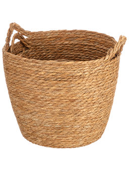 Набор 3 плетеных корзин д/хранения 32*26,5*22 см, 37*30,5*30 см, 45*32,5*31 см, водный гиацинт