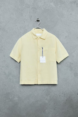 STORIESZ - CAMISA GARMENT DYE CON LINO Y ALGOD?N / Amarillo