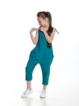 Комбинезон текстильный на завязках UD 7580 изумрудный