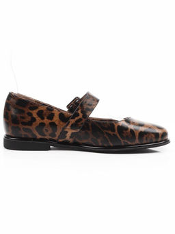 06-B4A-5PC BLACK/LEOPARD Туфли женские (натуральная кожа)