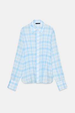 CHECK SHIRT WITH ELASTIC TRIMS - Zara фото 5