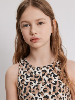 Комплект детский Acoola Leo_set топ и шорты леопардовый принт  фото 6