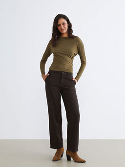 Standart Fit Geni? Pa?a Kad?n Pantolon