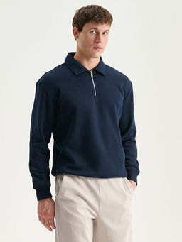 Polo Yaka Erkek Sweatshirt