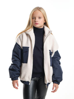 Джемпер Тедди на молнии 33-8231 касар/синий