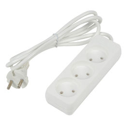 S-CU3-2 WHITE Удлинитель серии Ultra, шнур 2м., 3 гнезда, 10A, б/з. Белый. TM Uniel