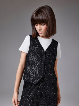 ACOOLA / Жилет детский для девочек Bia черный