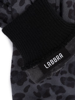 Перчатки жен флис LB-CP-136 black/grey