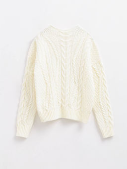 CONTE LDK 238 Фактурный джемпер крупной вязки ecru - Conte elegant фото 4