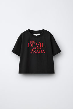 CAMISETA EL DIABLO VISTE DE PRADA  DISNEY / Negro