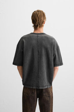 WASHED TEXTURED KNIT T-SHIRT - Zara фото 20