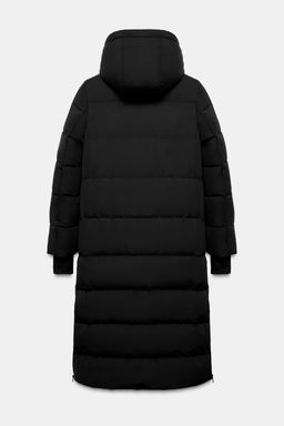 ANORAK ACOLCHADO EXTRA LARGO 60% PLUM?N 40% PLUMA CAPUCHA WATER REPELLENT WINDPROOF / Negro - Zara фото 12