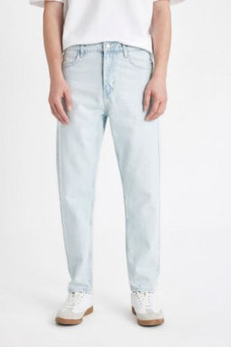 90s Slim Fit Dar Kal?p Yuksel Bel Dar Paca Jean Pantolon