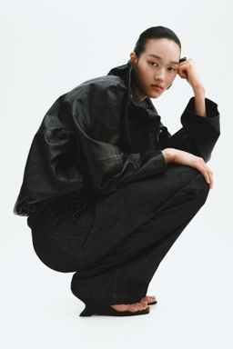 Pantal?n denim con cord?n de ajuste - H&m фото 6
