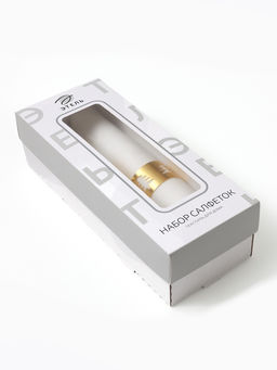 Набор салфеток сервировочных «Этель» Golden deer, 40×40 см - 2 шт., с декоративными кольцами, 100% лён