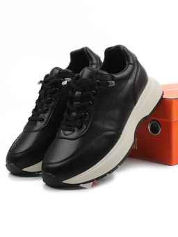 03-A970-1 BLACK Кроссовки женские (натуральная кожа)