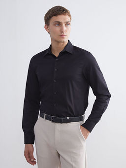 Slim Fit Uzun Kollu Gabardin Erkek G?mlek