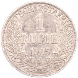 1 рупия 1905 года J Германская Восточная Африка
