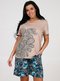 474-ДК ДОМАШНИЙ КОСТЮМ (шорты) (Огурцы на изумрудном) - А-дина фото 2