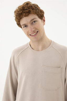 Мужской бежевый свитшот - U.s. polo assn фото 2