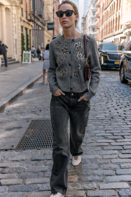 BEADED KNIT CARDIGAN
