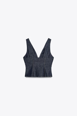 Z1975 DENIM CROP TOP - Zara фото 7