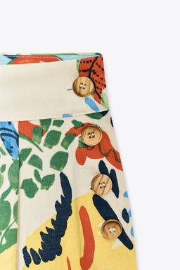 TROPICAL PRINT LAYERED MIDI SKIRT - Zara фото 7