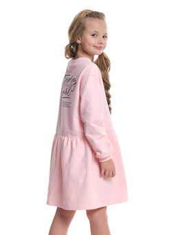 Платье для подростка с принтом UD 7744 крем-роз