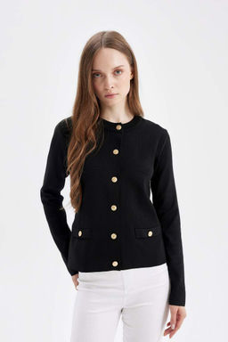 Кардиган с круглым вырезом - Defacto фото 4