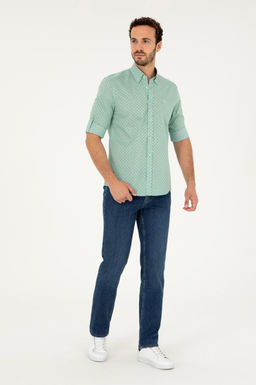 Мужская рубашка зеленого цвета с длинным рукавом Неожиданная скидка в корзине - U.s. polo assn фото 4