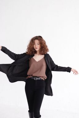 Базовая удлинённая рубашка свободного силуэта - Martichelli фото 3