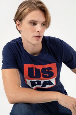 U. S. Polo Assn Мужская темно-синяя футболка с круглым вырезом