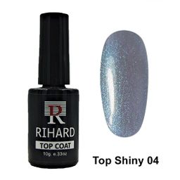 Rihard Top Shiny 04 Топ для гель-лака с эффектом втирки, 10 мл