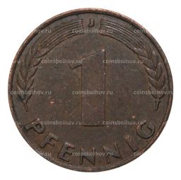 Монета 1 пфенниг 1949 года J Германия