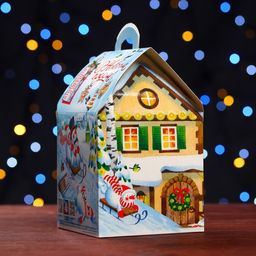 Цена за 5 шт. Подарочная коробка Ярмарка , домик 12 х 12 х 19 см - Simaland фото 4