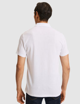 Beyaz Slim Fit Saf Pamuk Apa_ Yaka T-shirt
