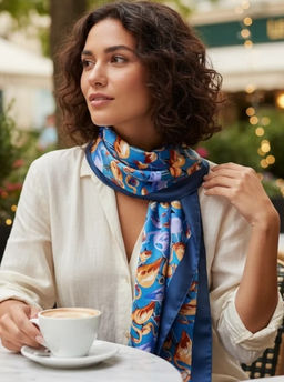 K13576 Платок (90/90см шелк) МУЛЬТИЦВЕТ_09