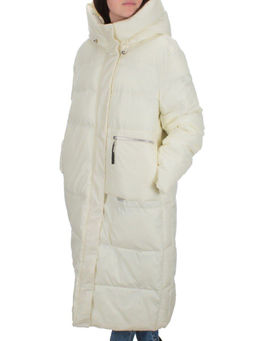 H-2210 WHITE Пальто зимнее женское (200 гр .холлофайбер) - Fashion фото 3