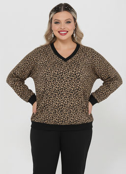 Джемпер 0401-1п темно-бежевый